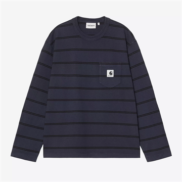 Carhartt WIP W Cardona Pocket l/s T-shirt Cardona Stripe / Natural / Dark Navy